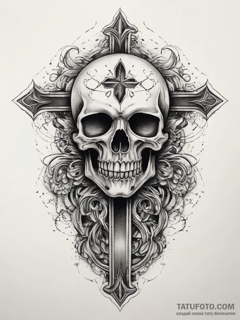 Tattoo sketch death, tattoo sketch design, se... - эскиз тату (№1757598165_0, 11.09.2025 13:42) — Tatufoto.com