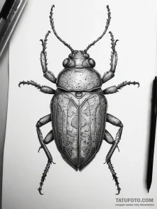 Tattoo sketch giant water bug - эскиз тату (№1757599516_0, 11.09.2025 14:05) — Tatufoto.com
