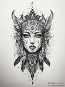 Tattoo sketch shamanic journey, tattoo sketch... - эскиз тату (№1757602810_0, 11.09.2025 15:00) — Tatufoto.com