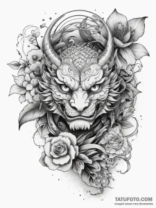 Tattoo sketch cross with a rose, artistic tat... - эскиз тату (№1757605522_0, 11.09.2025 15:45) — Tatufoto.com