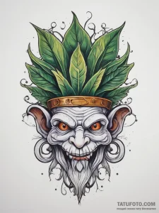 Tattoo sketch mandrake root, artistic tattoo... - эскиз тату (№1757606105_0, 11.09.2025 15:55) — Tatufoto.com