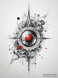Tattoo sketch cosmic origin, concept art for... - эскиз тату (№1757625582_0, 11.09.2025 21:19) — Tatufoto.com