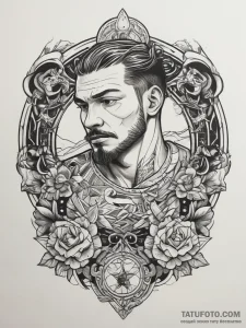 Tattoo sketch handball player, tattoo flash s... - эскиз тату (№1757628485_0, 11.09.2025 22:08) — Tatufoto.com