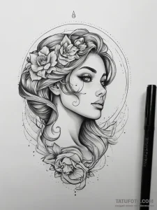 Tattoo sketch siren, tattoo sketch design, mi... - эскиз тату (№1757629837_0, 11.09.2025 22:30) — Tatufoto.com