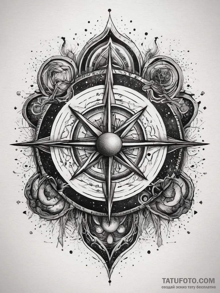 Tattoo sketch cosmic cosmos, ink illustration... - эскиз тату (№1757630223_0, 11.09.2025 22:37) — Tatufoto.com