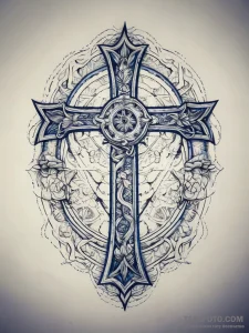 Tattoo sketch blue, tattoo line art, detailed... - эскиз тату (№1757630417_0, 11.09.2025 22:40) — Tatufoto.com