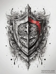Tattoo sketch sacred shield, tattoo flash she... - эскиз тату (№1757630806_0, 11.09.2025 22:46) — Tatufoto.com