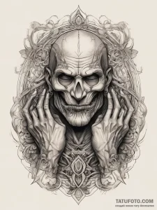Tattoo sketch hands with a villain, tattoo fl... - эскиз тату (№1757631001_0, 11.09.2025 22:50) — Tatufoto.com