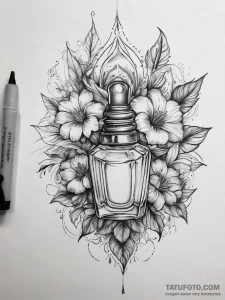 Tattoo sketch nail polish tattoo - эскиз тату (№1757631775_0, 11.09.2025 23:02) — Tatufoto.com