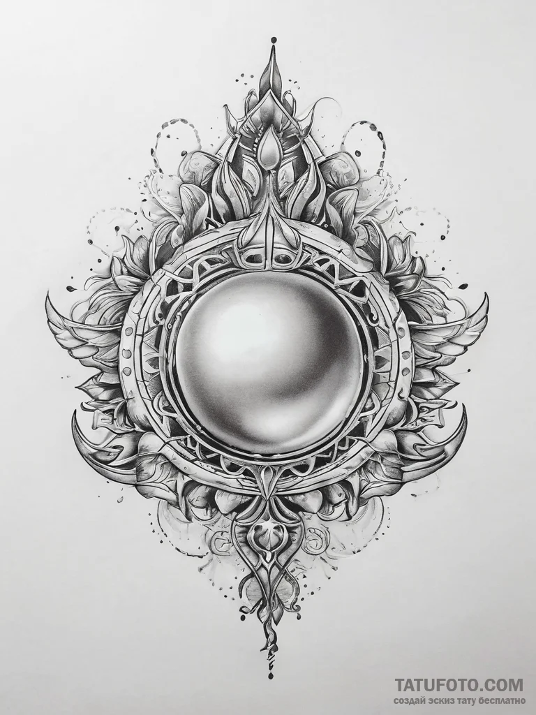 Tattoo sketch pearl tattoo - эскиз тату (№1757632935_0, 11.09.2025 23:22) — Tatufoto.com