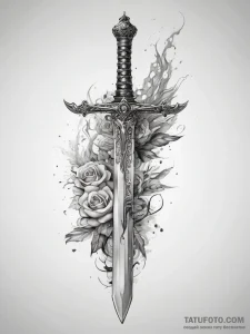 Tattoo sketch sword - эскиз тату (№1757635064_0, 11.09.2025 23:57) — Tatufoto.com