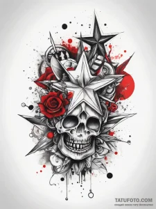 Tattoo sketch stars tattoo, ink illustration... - эскиз тату (№1757636607_0, 12.09.2025 00:23) — Tatufoto.com