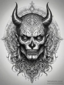 Tattoo sketch hands with a devil worshipper,... - эскиз тату (№1757639317_0, 12.09.2025 01:08) — Tatufoto.com