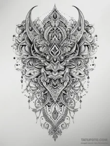Tattoo sketch узор на шее, tattoo sketch desi... - эскиз тату (№1757640878_0, 12.09.2025 01:34) — Tatufoto.com