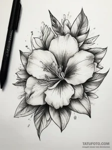 Tattoo sketch azalea, tattoo sketch design, o... - эскиз тату (№1757642435_0, 12.09.2025 02:00) — Tatufoto.com