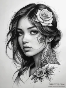 Tattoo sketch emotion - эскиз тату (№1757642629_0, 12.09.2025 02:03) — Tatufoto.com