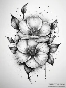Tattoo sketch buttercup flower, tattoo flash... - эскиз тату (№1757643212_0, 12.09.2025 02:13) — Tatufoto.com
