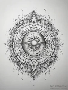 Tattoo sketch cosmic essence, tattoo line art... - эскиз тату (№1757646529_0, 12.09.2025 03:08) — Tatufoto.com