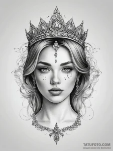 Tattoo sketch tiara tattoo, tattoo line art,... - эскиз тату (№1757648481_0, 12.09.2025 03:41) — Tatufoto.com