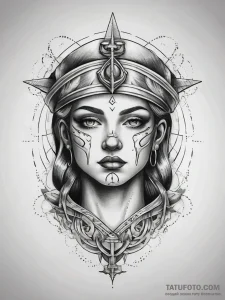 Tattoo sketch divine being, tattoo line art,... - эскиз тату (№1757651266_0, 12.09.2025 04:27) — Tatufoto.com