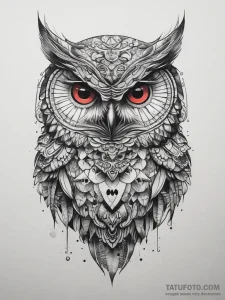 Tattoo sketch neo-traditional филин, tattoo d... - эскиз тату (№1757653203_0, 12.09.2025 05:00) — Tatufoto.com