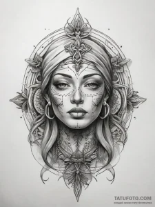 Tattoo sketch blessed being, artistic tattoo... - эскиз тату (№1757654556_0, 12.09.2025 05:22) — Tatufoto.com