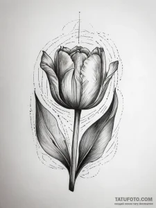 Tattoo sketch tulip flower, tattoo line art,... - эскиз тату (№1757658221_0, 12.09.2025 06:23) — Tatufoto.com