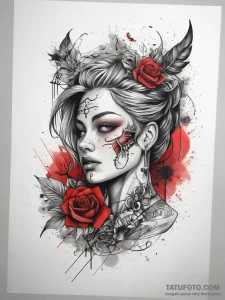 Tattoo sketch genuine, concept art for tattoo... - эскиз тату (№1757661329_0, 12.09.2025 07:15) — Tatufoto.com