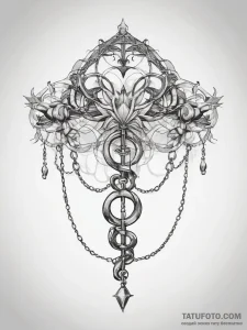 Tattoo sketch magical chain, artistic tattoo... - эскиз тату (№1757662497_0, 12.09.2025 07:34) — Tatufoto.com