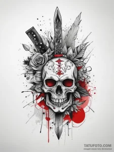 Tattoo sketch knife, concept art for tattoo,... - эскиз тату (№1757669128_0, 12.09.2025 09:25) — Tatufoto.com