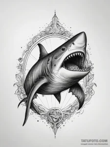 Tattoo sketch basking shark, tattoo sketch de... - эскиз тату (№1757670878_0, 12.09.2025 09:54) — Tatufoto.com