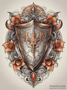 Tattoo sketch shield, concept art for tattoo,... - эскиз тату (№1757674587_0, 12.09.2025 10:56) — Tatufoto.com