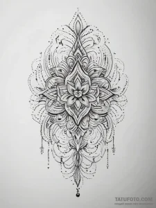 Tattoo sketch intricate lines, artistic tatto... - эскиз тату (№1757677309_0, 12.09.2025 11:41) — Tatufoto.com