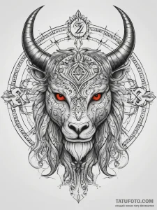 Tattoo sketch slavic embroidery pattern with... - эскиз тату (№1757680022_0, 12.09.2025 12:27) — Tatufoto.com