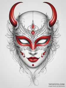 Tattoo sketch masquerade mask tattoo, ink ill... - эскиз тату (№1757680994_0, 12.09.2025 12:43) — Tatufoto.com