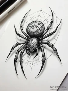 Tattoo sketch spider on shoulder, tattoo draw... - эскиз тату (№1757681776_0, 12.09.2025 12:56) — Tatufoto.com
