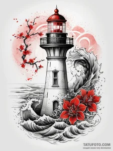 Tattoo sketch lighthouse, tattoo sketch desig... - эскиз тату (№1757686424_0, 12.09.2025 14:13) — Tatufoto.com