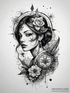Tattoo sketch sacred story, tattoo sketch des... - эскиз тату (№1757687006_0, 12.09.2025 14:23) — Tatufoto.com