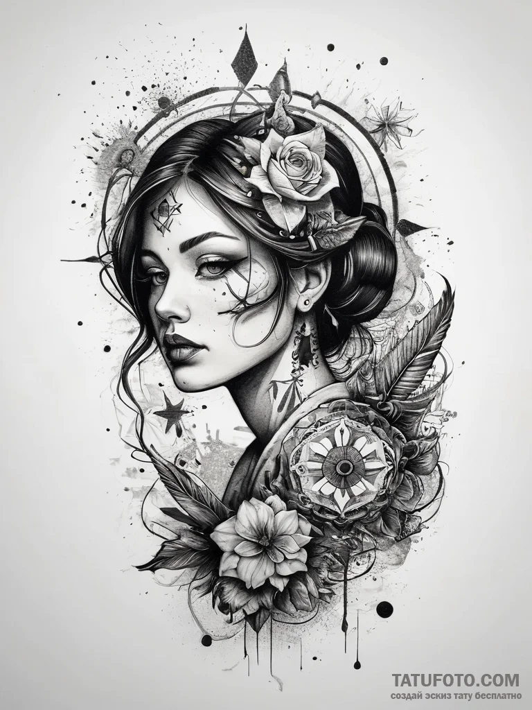 Tattoo sketch sacred story, tattoo sketch des... - эскиз тату (№1757687006_0, 12.09.2025 14:23) — Tatufoto.com