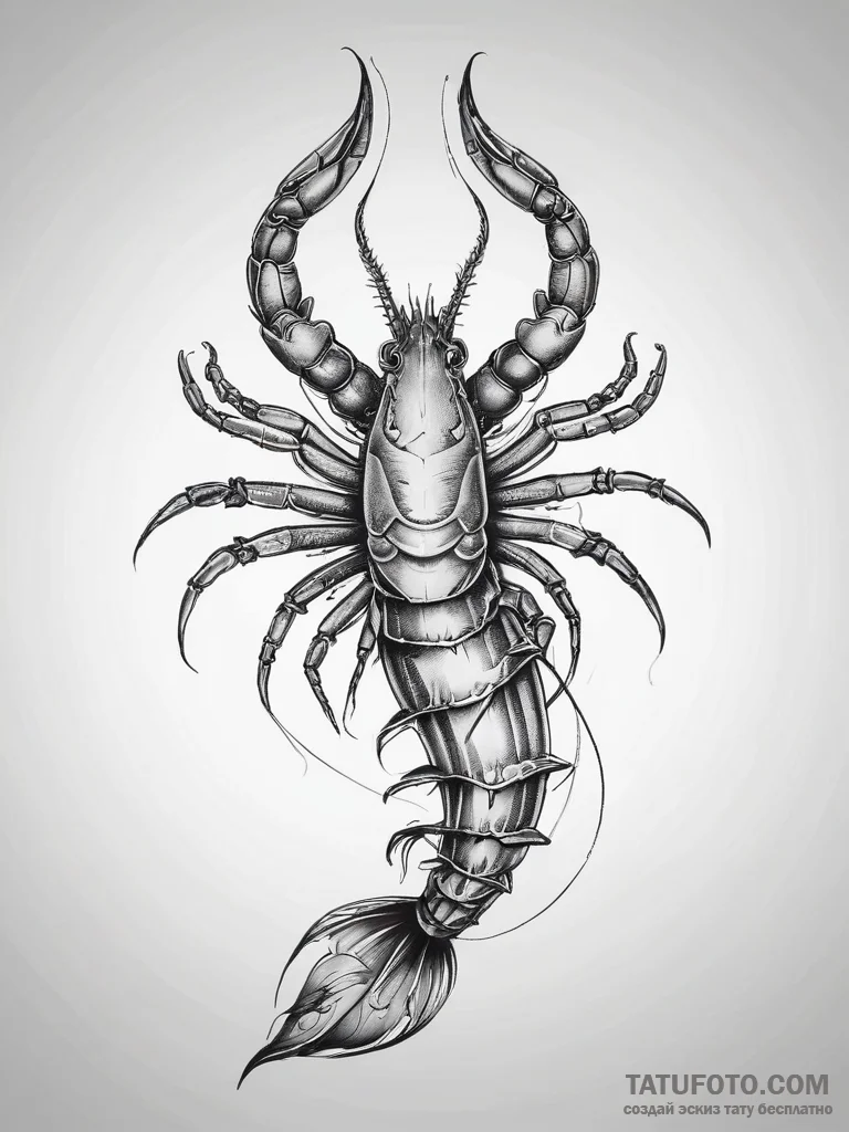 Tattoo sketch prawn, tattoo line art, black o... - эскиз тату (№1757688567_0, 12.09.2025 14:49) — Tatufoto.com