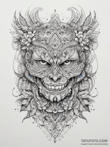 Tattoo sketch slavic embroidery pattern with... - эскиз тату (№1757688763_0, 12.09.2025 14:52) — Tatufoto.com