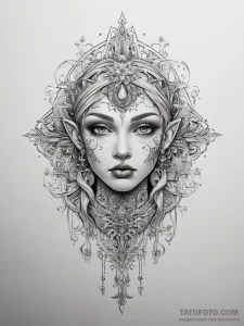 Tattoo sketch elf, tattoo drawing outline, bl... - эскиз тату (№1757689739_0, 12.09.2025 15:08) — Tatufoto.com