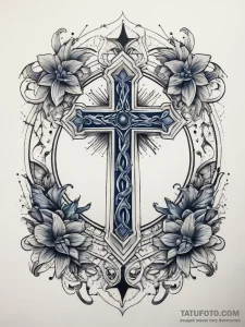 Tattoo sketch blue, ink illustration for tatt... - эскиз тату (№1757691299_0, 12.09.2025 15:34) — Tatufoto.com