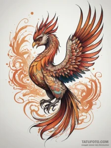 Tattoo sketch chinese phoenix, concept art fo... - эскиз тату (№1757691883_0, 12.09.2025 15:44) — Tatufoto.com