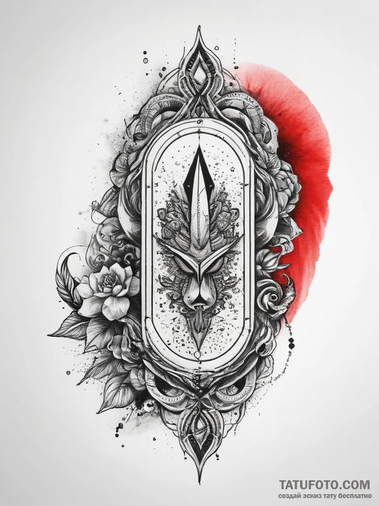 Tattoo sketch cartouche with a quote, tattoo... - эскиз тату (№1757694610_0, 12.09.2025 16:30) — Tatufoto.com
