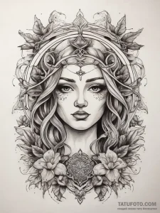 Tattoo sketch holy grove, tattoo drawing outl... - эскиз тату (№1757697727_0, 12.09.2025 17:22) — Tatufoto.com