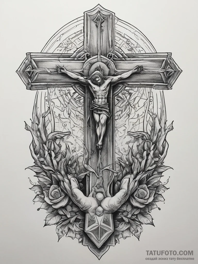 Tattoo sketch hands with a tombstone, tattoo... - эскиз тату (№1757698911_0, 12.09.2025 17:41) — Tatufoto.com