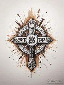 Tattoo sketch stop sign, concept art for tatt... - эскиз тату (№1757701268_0, 12.09.2025 18:21) — Tatufoto.com