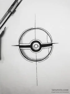 Tattoo sketch pokemon pokeball, concept art f... - эскиз тату (№1757701462_0, 12.09.2025 18:24) — Tatufoto.com