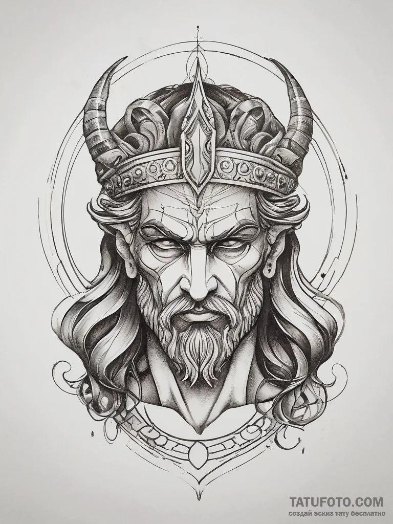 Tattoo sketch greek god hades, tattoo drawing... - эскиз тату (№1757706011_0, 12.09.2025 19:40) — Tatufoto.com